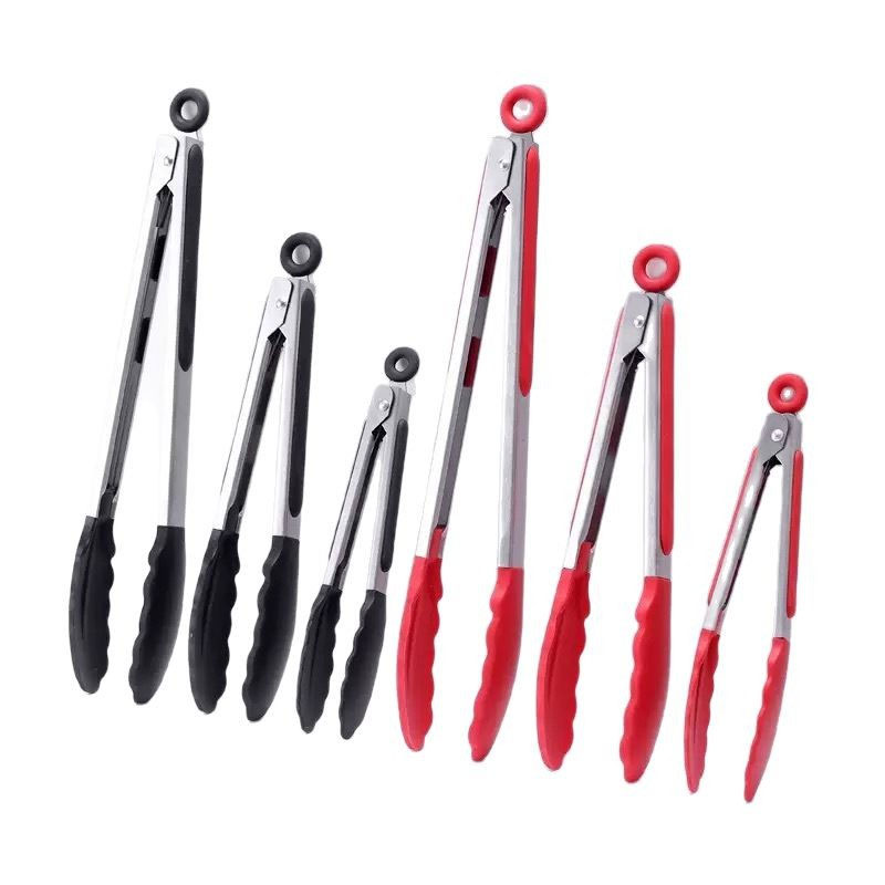 Silikon-Lebensmittelzange mit 7 Zoll, 9 Zoll und 12 Zoll