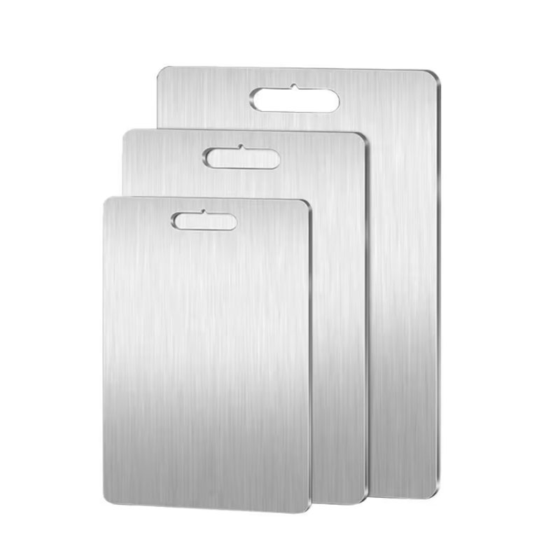 Doppelseitige, lebensmittelechte Anti-Schimmel-Schneidebretter aus Edelstahl